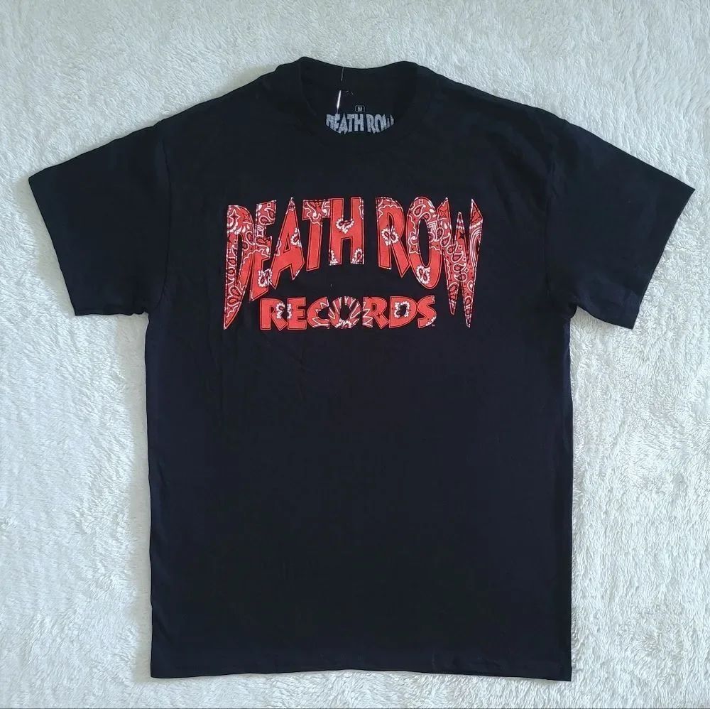 Death Row☠ Records Paisley Bandana Print Graphic Tee👕 - NWOT